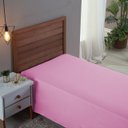 Ver imagem 2 de Lençol Solteiro sem Elástico Algodão 300 Fios Cama Box Infantil:rosa Bebe