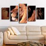 Quadro Decorativo 5 Telas Leão de Judá - 2