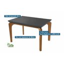 Ver imagem 4 de Sala de Jantar Completa Londrina C/ Tampo Madeirado C/ Vidro Canto Curvo 180x90cm e 6 Cadeiras