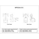 Ver imagem 2 de 4 Rodinha para Berço Rodízio Roda Chapa U 15mm 100kg