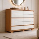 Ver imagem 1 de Cômoda Grande para Quarto 10 Gavetas Marselha A04 Cinamomo Off White - Lyam Decor