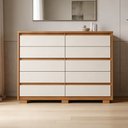 Ver imagem 3 de Cômoda Grande para Quarto 10 Gavetas Marselha A04 Cinamomo Off White - Lyam Decor