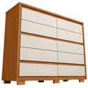 Ver imagem 6 de Cômoda Grande para Quarto 10 Gavetas Marselha A04 Cinamomo Off White - Lyam Decor