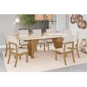 Ver imagem 2 de Mesa Jantar Adriana 200 8 Cadeiras Milla Linho - Henn