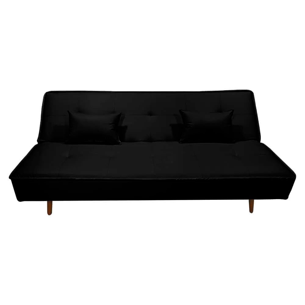 Sofá Cama Silver 3 Lugares Reclinável 1,93 Corino Preto - Speciale Home - 3