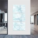 Ver imagem 1 de Quadro Abstrato Azul Claro Linhas Modernas Vertical Para Corredor