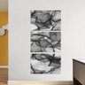 Quadro decorativo Abstrato Moderno Preto e Branco Vertical Corredor Hall - 1