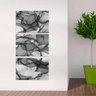 Quadro decorativo Abstrato Moderno Preto e Branco Vertical Corredor Hall - 2