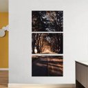 Ver imagem 2 de Quadro decorativo Vertical Corredor de Árvores Paisagem 60x120