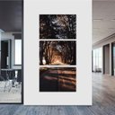 Ver imagem 1 de Quadro decorativo Vertical Corredor de Árvores Paisagem 60x120