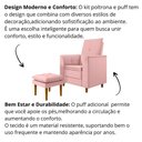 Ver imagem 2 de Poltrona Amamentação Confortável com Puff Lia Veludo Rosa