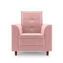 Ver imagem 6 de Poltrona Amamentação Confortável com Puff Lia Veludo Rosa