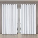 Ver imagem 2 de Cortina Luxo Blecaute com Voil Gaze Linho 2,70m X 2,30m Blackout para Sala Quarto Porta Balão Branco