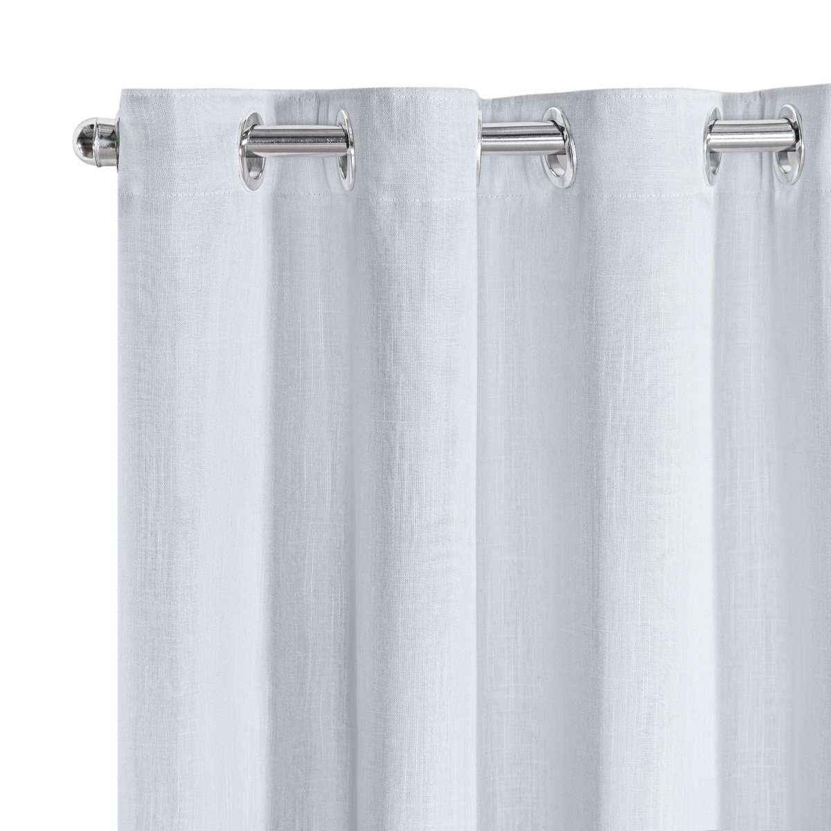 Cortina Luxo Blecaute com Voil Gaze Linho 2,70m X 2,30m Blackout para Sala Quarto Porta Balão Branco - 3