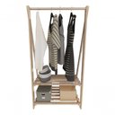 Ver imagem 6 de Cabideiro Arara para Roupas 170cm Altura C/ Sapateira