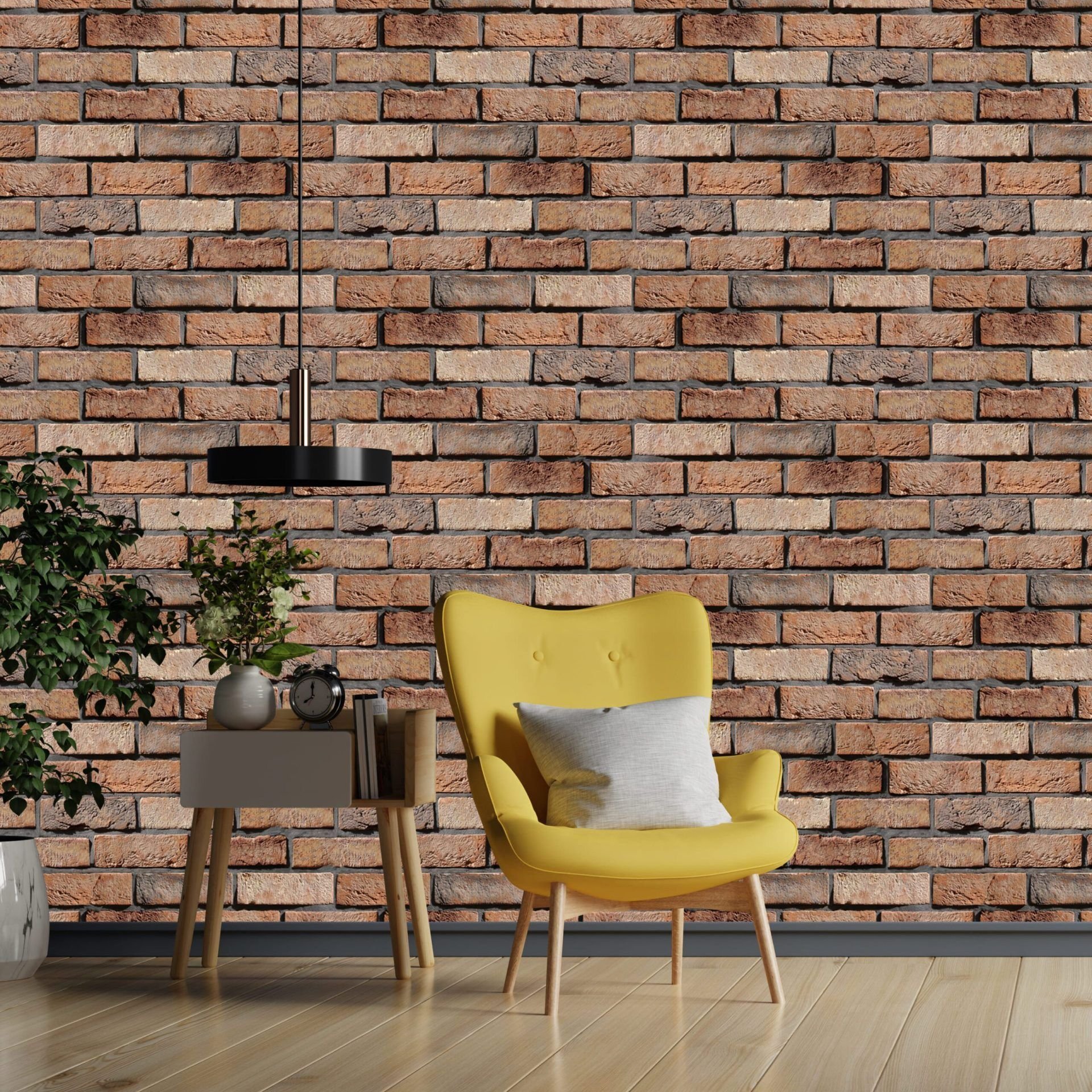 Papel de Parede Adesivo Tijolinho à vista Decor  33 - 1