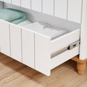 Ver imagem 5 de Cômoda Infantil 100% MDF com 1 Porta e 4 Gavetas 128cm Multimóveis Crper-CMO019 Branco/Madeirado