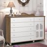 Cômoda Lui 6 Gavetas Amêndoa e Branco - 5
