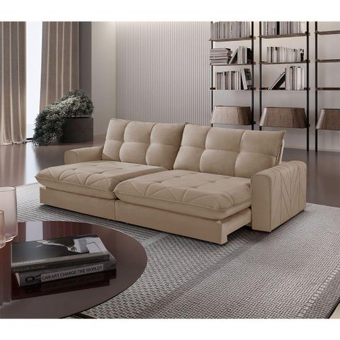 Sofá Firenze Linho 02 Módulos de 80cm B25cm Meu Sofá Online A226 Linho Bege