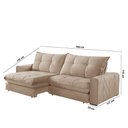 Ver imagem 4 de Sofá Firenze Linho 02 Módulos de 80cm B25cm Meu Sofá Online A226 Linho Bege