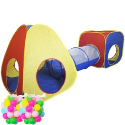 Barraca Infantil Toca Túnel 3x1 Dobrável 100 Bolinhas Menino Menina Cabana Colorida Brinqway BW- - 1 Barraca Infantil Toca Túnel 3x1 Dobrável 100 Bolinhas Menino Menina Cabana Colorida Brinqway BW- - 1