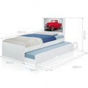 Ver imagem 4 de Cama Bibox Solteiro Carro Classic Red com Colchões