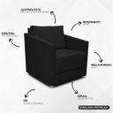 Ver imagem 3 de Poltrona Decorativa para Sala Recepção Manicure Consultório Celine Suede