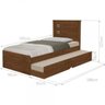 Cama Bibox Solteiro Barcelona - Mel - 2