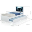 Ver imagem 2 de Cama Bibox Solteiro Carro Raio Azul com Colchões