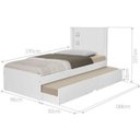 Ver imagem 2 de Cama Bibox Solteiro Barcelona Branco com Colchões