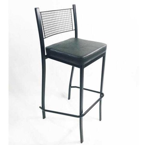 Banqueta EMPILHÁVEL Preta alta assento preto - Poltronas do Sul