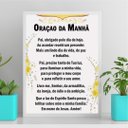 Ver imagem 1 de Quadro Decorativo Oração da Manhã 45x34cm - com Vidro:moldura Branca