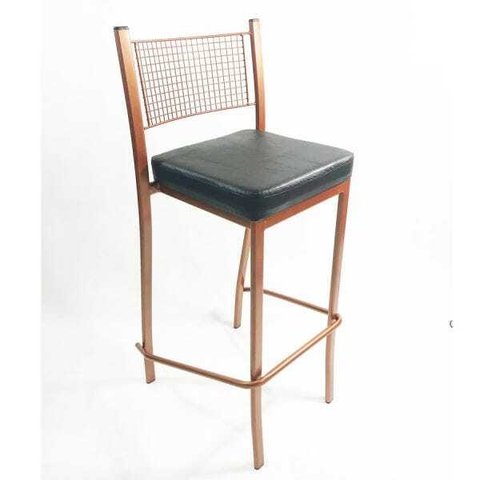 Banqueta EMPILHÁVEL Cobre alta assento preto - Poltronas do Sul