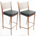 Ver imagem 1 de Kit 2 Banquetas EMPILHÁVEL Cobre alta assento preto - Poltronas do Sul