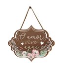 Ver imagem 1 de Placa de Porta Decorativa Amor Frases Flores Sala Quarto