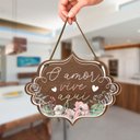 Ver imagem 3 de Placa de Porta Decorativa Amor Frases Flores Sala Quarto