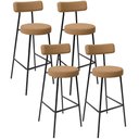 Ver imagem 1 de Kit 04 Banquetas Alta Bar Cozinha Sala De Jantar Estrutura Em Aço Milão L02 Bouclê Mostarda - Lyam D