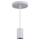 Ver imagem 1 de Pendente Copinho Soquete Luminária Lustre Alumínio Branco Brilhante - Rei Da Iluminação