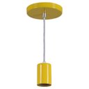 Ver imagem 1 de Pendente Copinho Soquete Luminária Lustre Alumínio Amarelo - Rei Da Iluminação