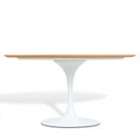 Ver imagem 3 de Mesa Saarinen Oval Freijó 180x100cm Base Branca
