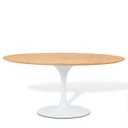 Ver imagem 1 de Mesa Saarinen Oval Freijó 180x100cm Base Branca