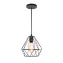 Ver imagem 1 de PENDENTE ARAMADO DIAMANTE MINI PRETO