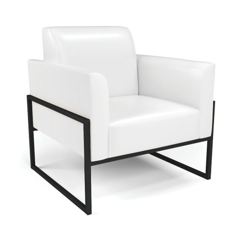 Poltrona Base Industrial Alta Preto Marisa Corano D03 - D’Rossi Branco