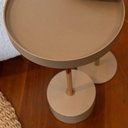 Ver imagem 2 de Mesa de Apoio Etoni Alta Tampo Champagne com Haste em Aco Cor Dourada 62 Cm - 68859