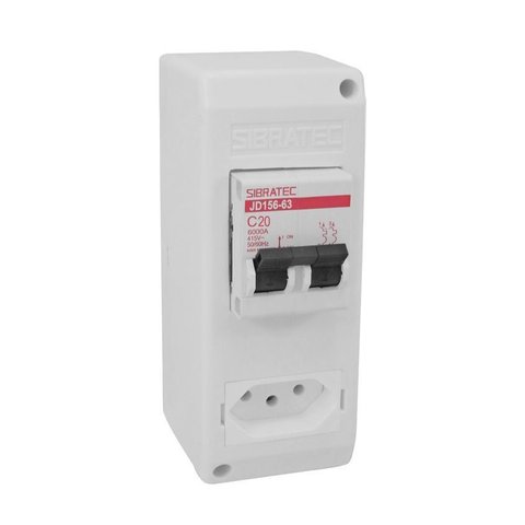Caixa Sobrepor Csdb20-t20 Disjuntor Bip 20a Sibratec