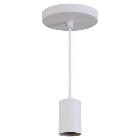 Pendente Copinho Soquete Luminária Lustre Alumínio Branco Textura - Rei Da Iluminação