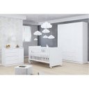 Ver imagem 1 de Quarto Infantil Guarda-roupa 4 Portas + Cômoda + Berço M