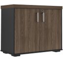 Ver imagem 1 de Balcão Tamburato 2 Portas 75cm Charuto/Preto