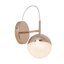Ver imagem 4 de Arandela Media Luna Dourado e Transparente (c)18cm (l)12cm (a)27.5cm 1x6w 3000k 300lm - Hm004