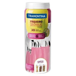 2 Jogos Talheres Faqueiro Tramontina Ipanema 60 Peças Rosa - 23398/488 - 4
